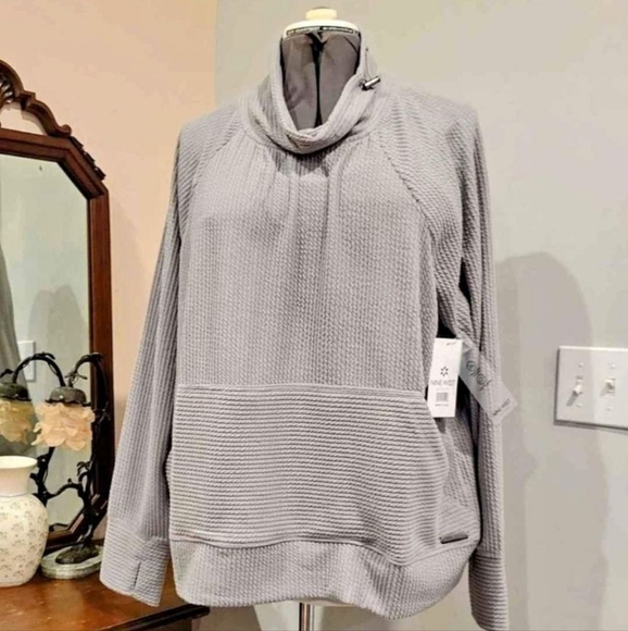 Nine West Tops - NWT 2X Nine West Active Grey Textured Pullover